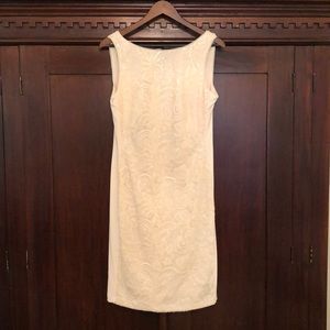 Elegant cream cocktail dress by Ralph Lauren